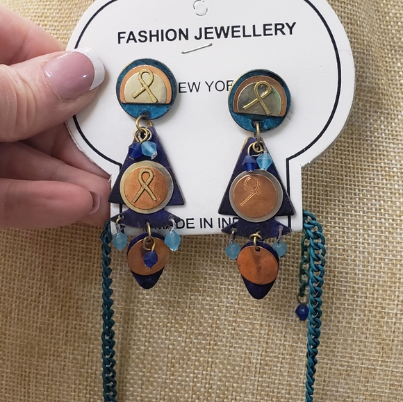 Eclectic Artsy, Made from India, NWT, Fashion Necklace & Earring Set - Picture 7 of 16